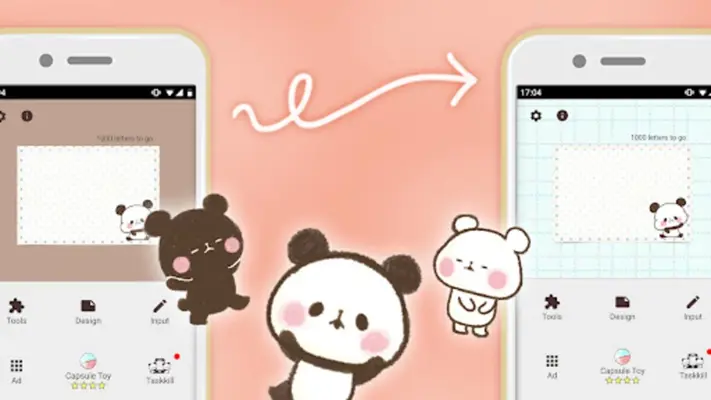 Note mini MOCHI MOCHI PANDA android App screenshot 1